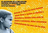 Cartel ACNUR - 50 Aniversario de la Declaraci�n Universal de Derechos Humanos
