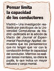 Pensar limita la capacidad de los conductores.