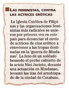 Las feministas, contra las actrices er�ticas.