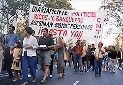 Manifestacin contra el FMI y el BM en Barcelona.