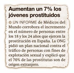 Aumentan un 7% los jvenes prostituidos
