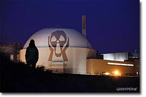 No a las plantas nucleares. Greenpeace